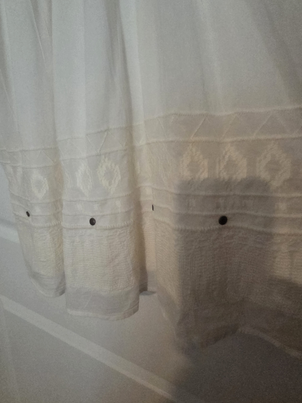 NWOT Sundance boutique Cream V-Neck Embroidered Boho Tunic Dress - Picture 5 of 6